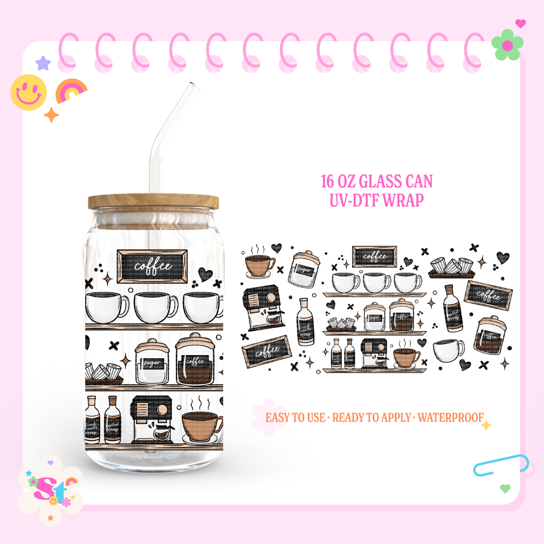 COFFEE BAR - 16 OZ UV DTF