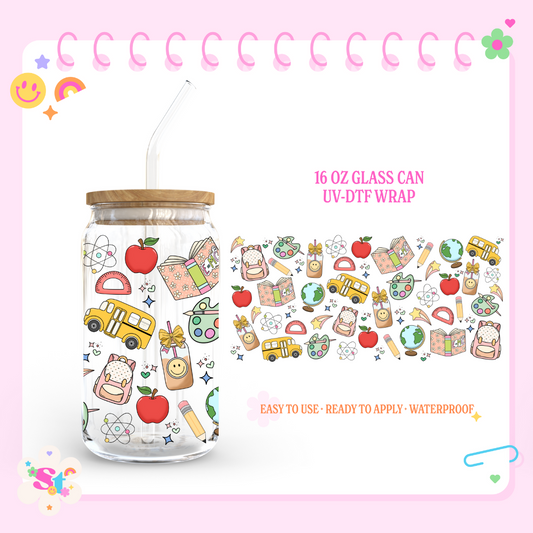 SCHOOL THINGS  - 16 OZ UV DTF