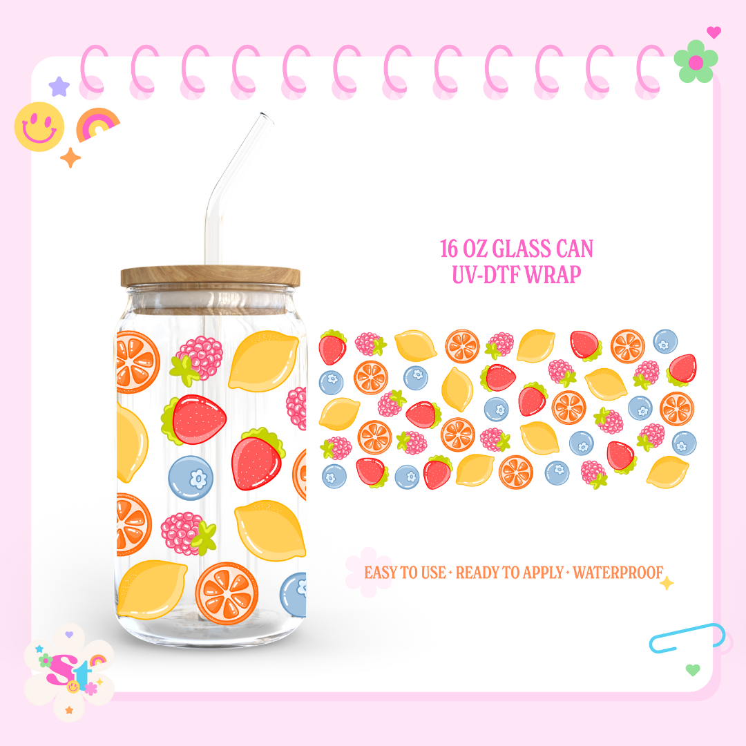 ALL THE FRUITS - 16 OZ UV DTF