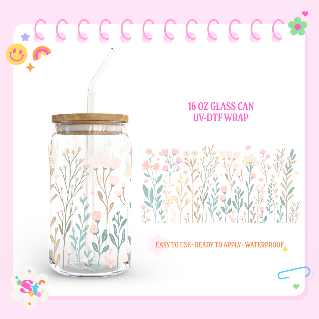 DAINTY WILDFOWERS - 16 OZ UV DTF