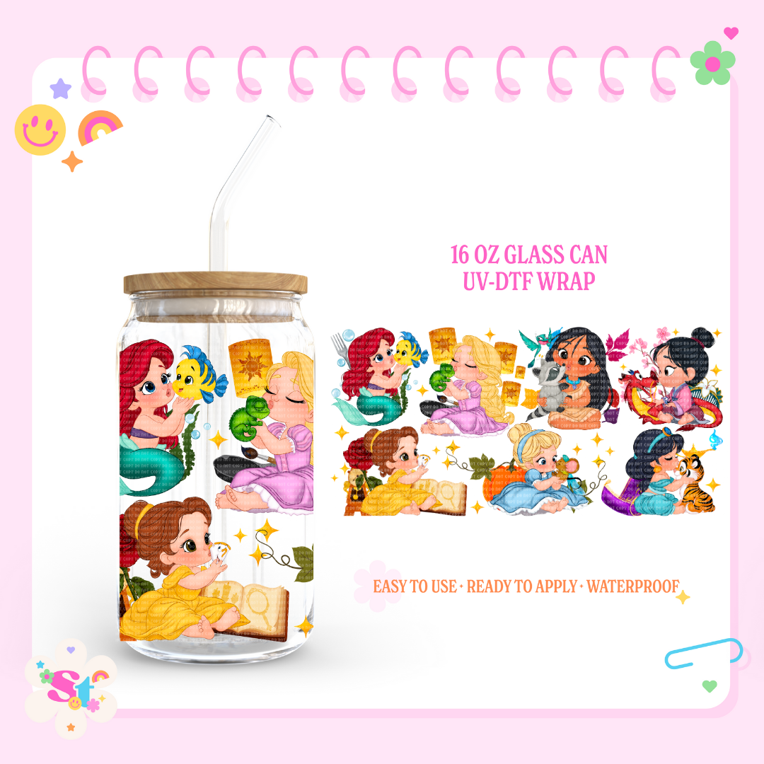 PRINCESS AND SIDEKICKS - 16 OZ UV DTF