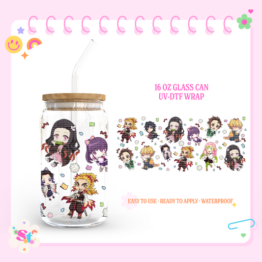 ANIME SLAYER - 16 OZ UV DTF WRAP