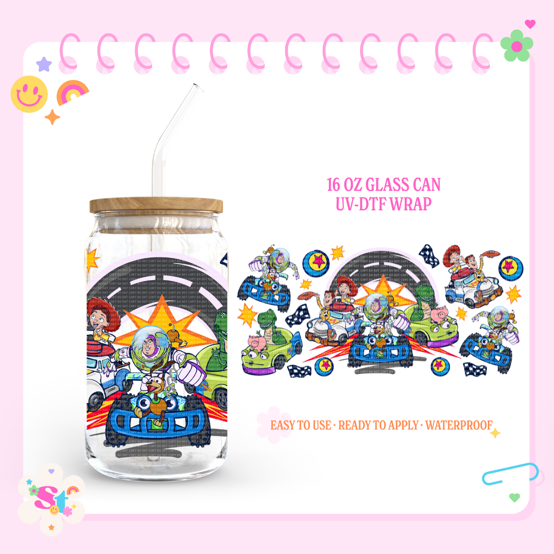 TOY CAR FRIENDS  - 16 OZ UV DTF