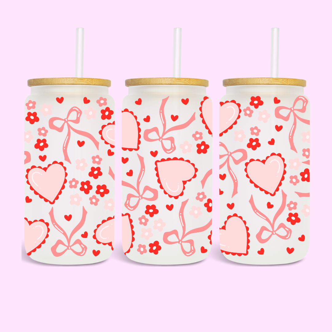 PINK AND RED COQUETTE - 16 OZ UV DTF