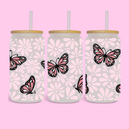 PINK MARIPOSA TALAVERA EXCLUSIVE - 16 OZ UV DTF WRAP