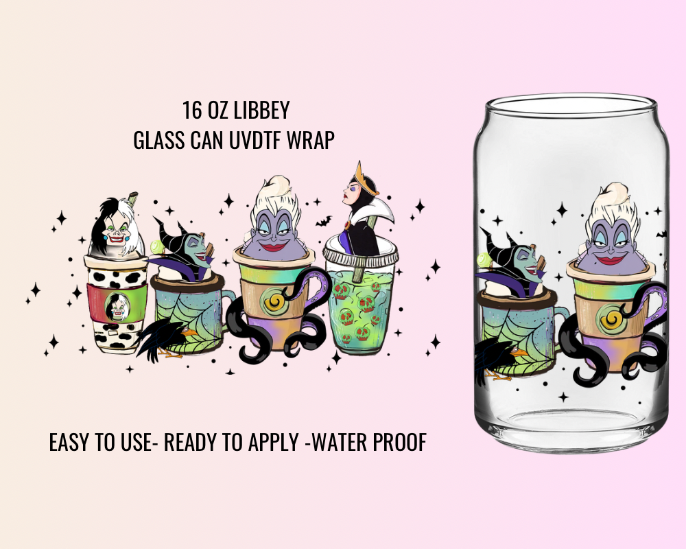 VILLAINS LATTE - 16 OZ UV DTF WRAP