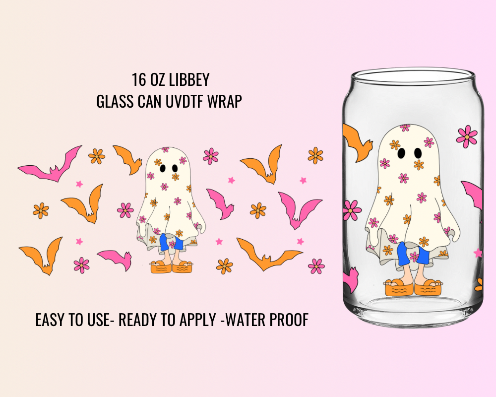 LIZZIE GHOST - 16 OZ UV DTF WRAP