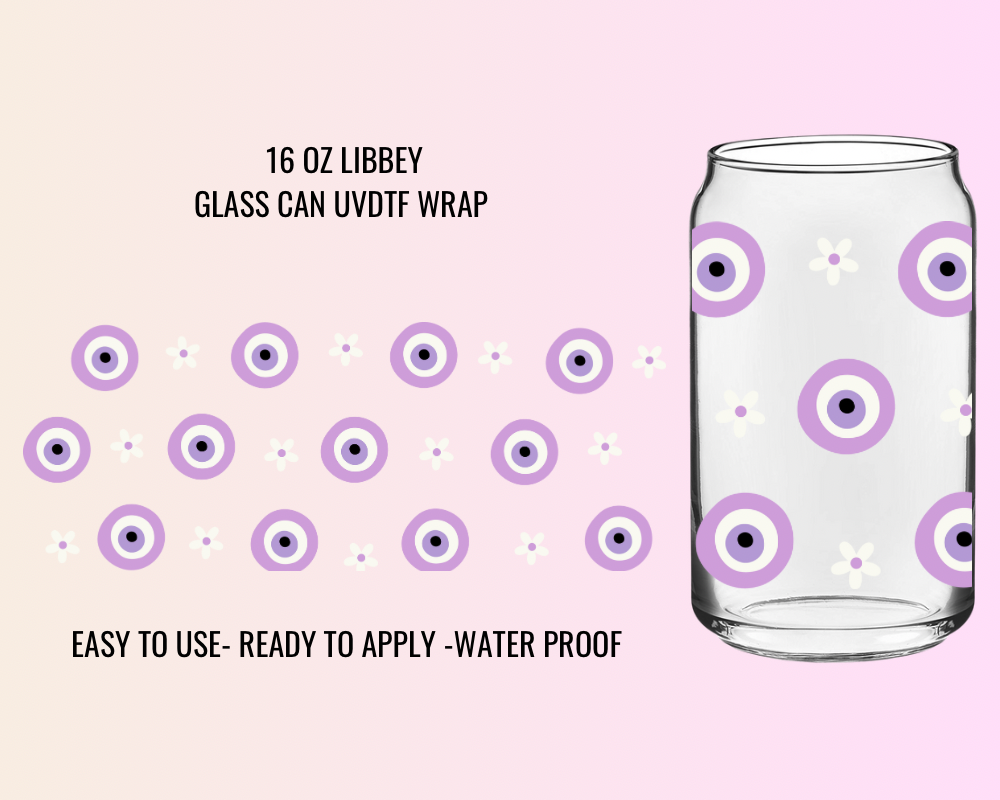 MAL DE OJO PURPLE - 16 OZ UV DTF WRAP