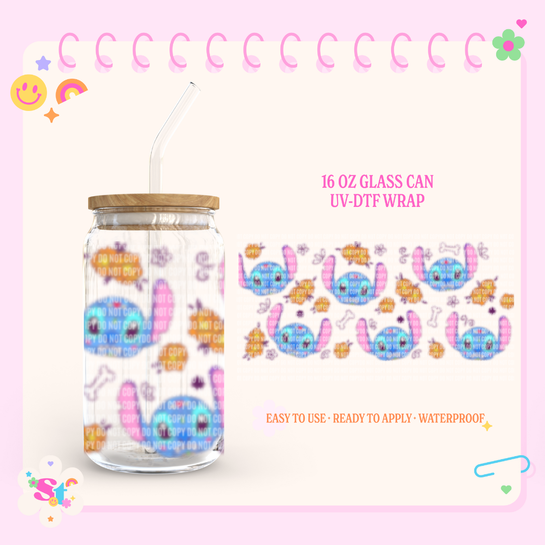 ALIEN SUGAR SKULL - 16 OZ UV DTF WRAP