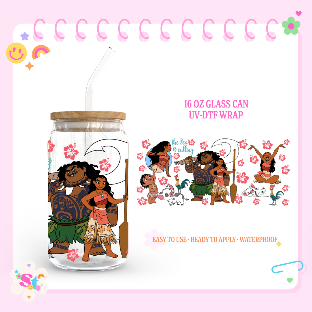 PRINCESS POLYNESIAN - 16 OZ UV DTF WRAP