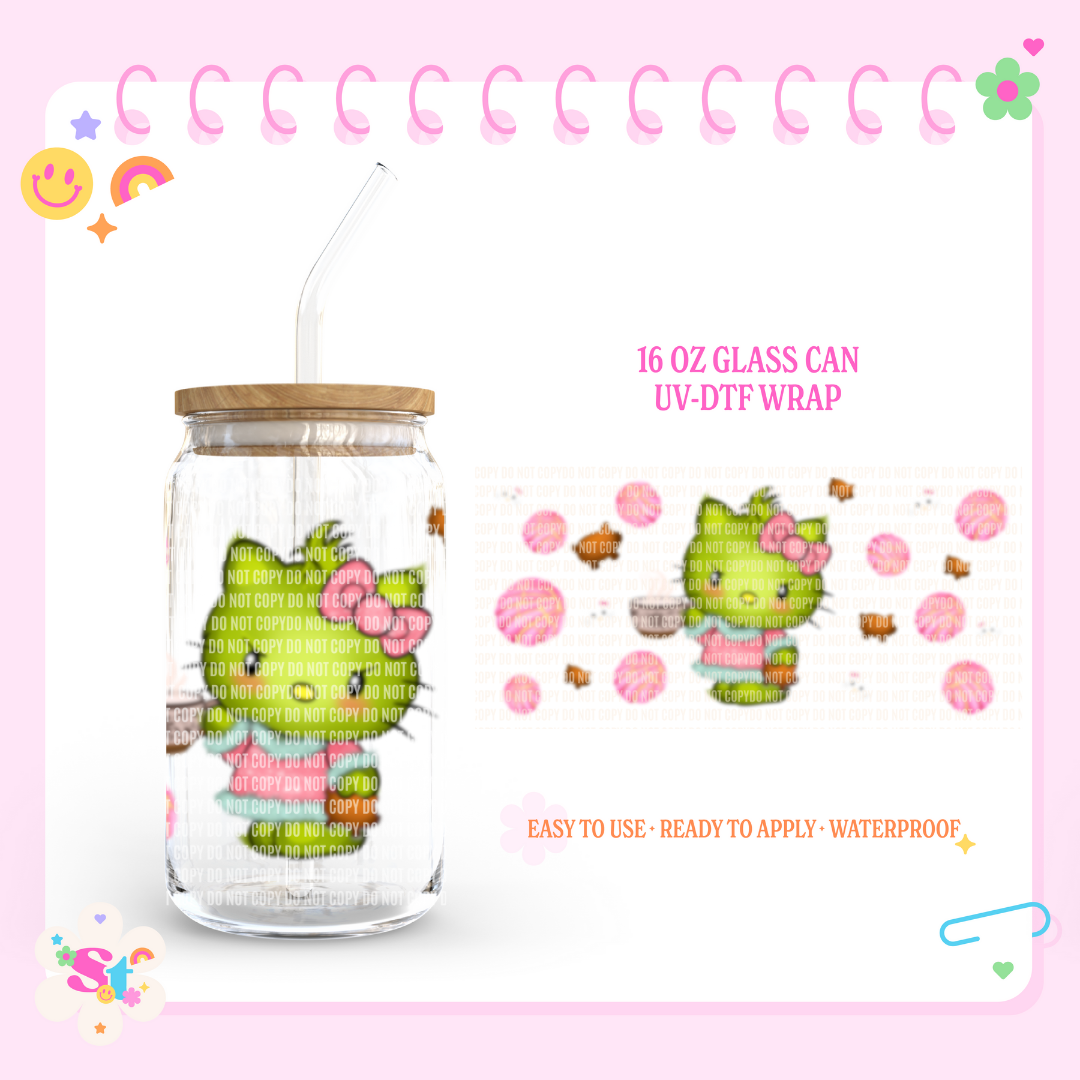 KAT GREEN CAFECITO - 16 OZ UV DTF WRAP