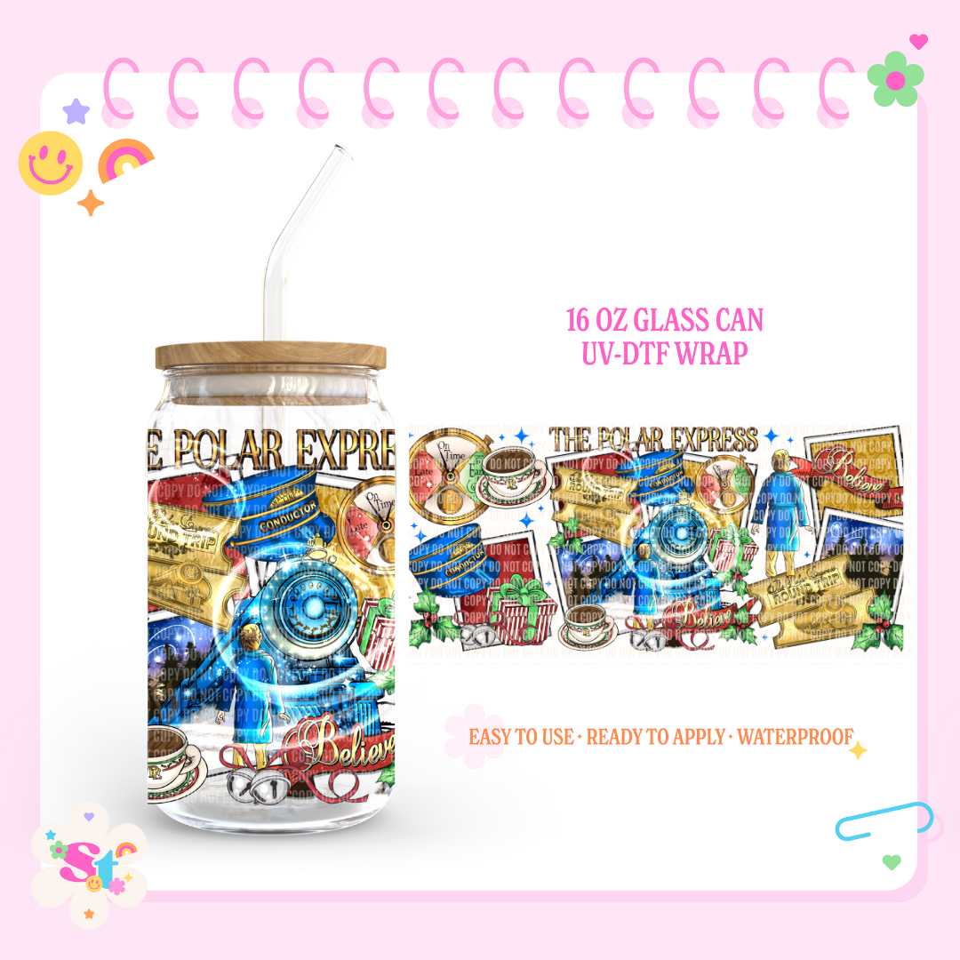 POLAR TRAIN - 16 OZ UV DTF WRAP
