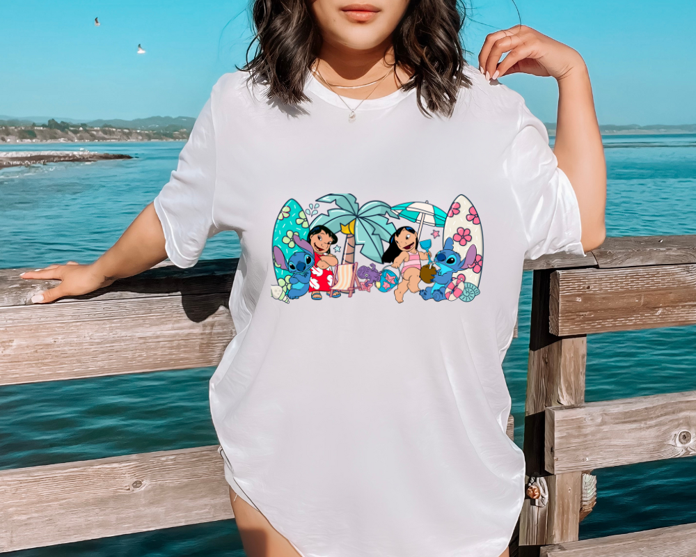 SURFS UP BESTIES - CLEAR FILM SCREENPRINT