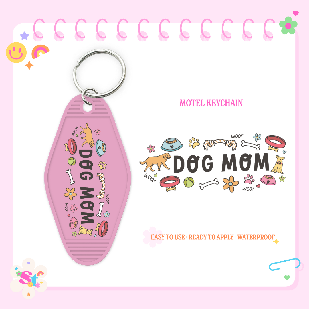 DOG MOM - MOTEL KEYCHAIN DECAL