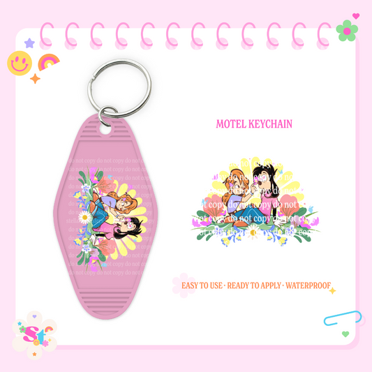 YELLOW FLOWER COUPLE - MOTEL KEYCHAIN DECAL