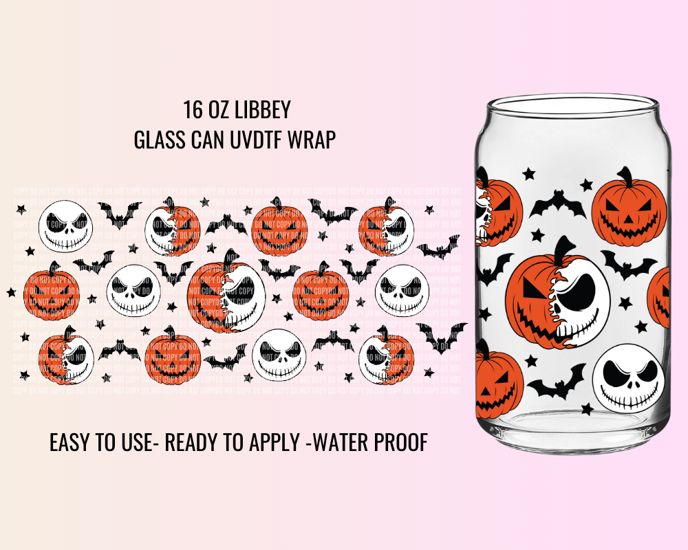 PUMPKIN JACK - 16 OZ UV DTF WRAP