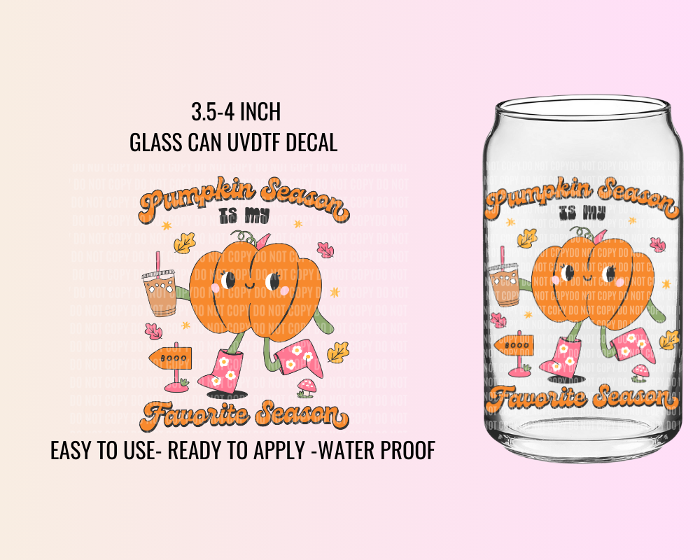 PUMPKIN SEASON - UV DTF DECAL