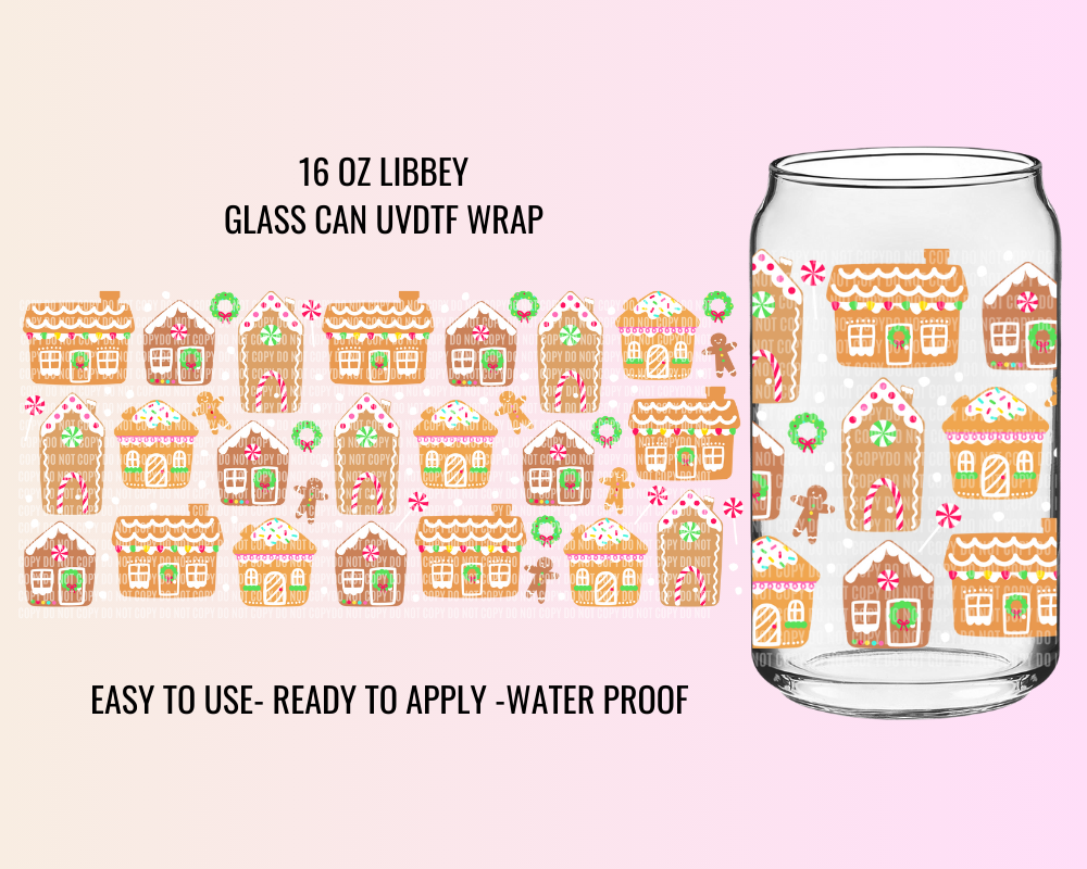 GINGERBREAD HOMES EXCLUSIVE - UV DTF WRAP