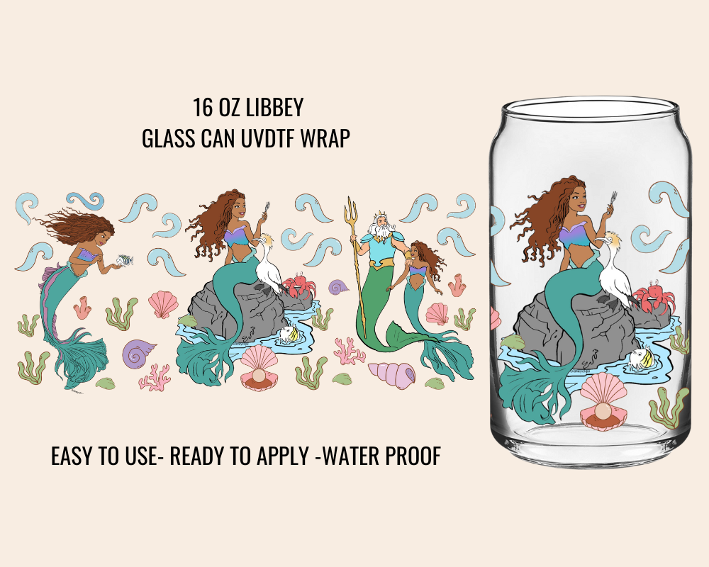 MERMAID UNDERWATER - 16 OZ UV DTF WRAP