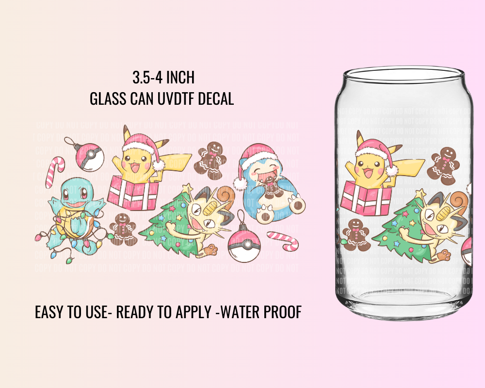 POKE XMAS - 16 OZ UV DTF WRAP