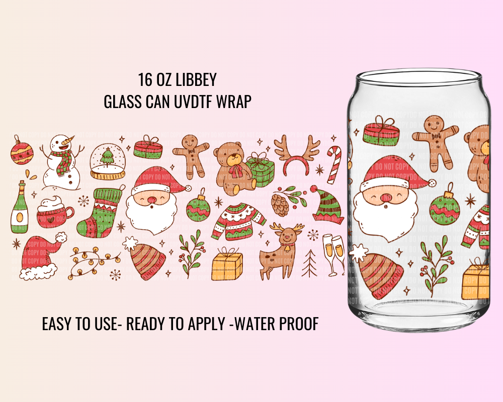 XMAS DOODLES EXCLUSIVE - UV DTF WRAP