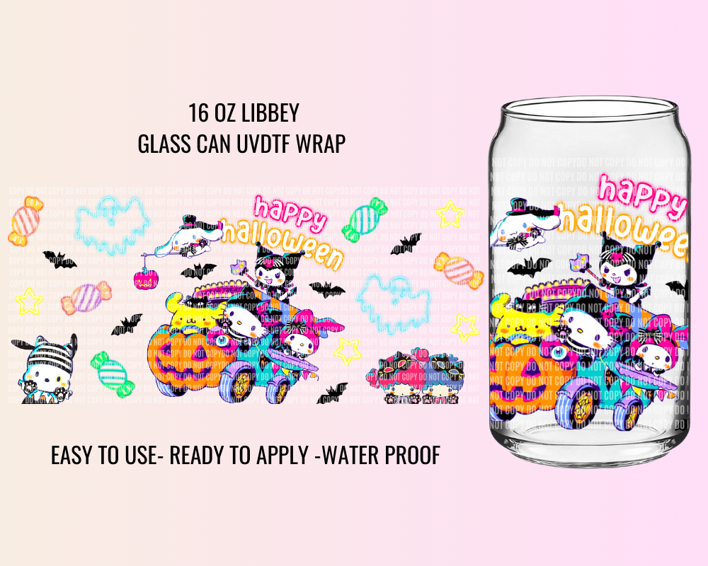 KITTY HAPPY HALLOWEEN EXCLUSIVE - 16 OZ UV DTF WRAP