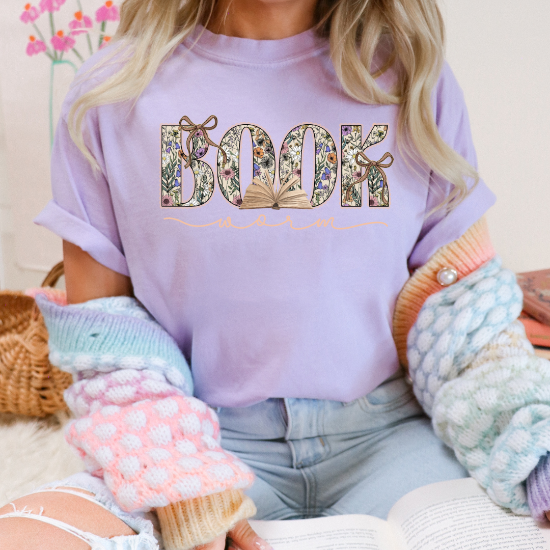 BOOK WORM - CLEAR FILM SCREEN PRINT