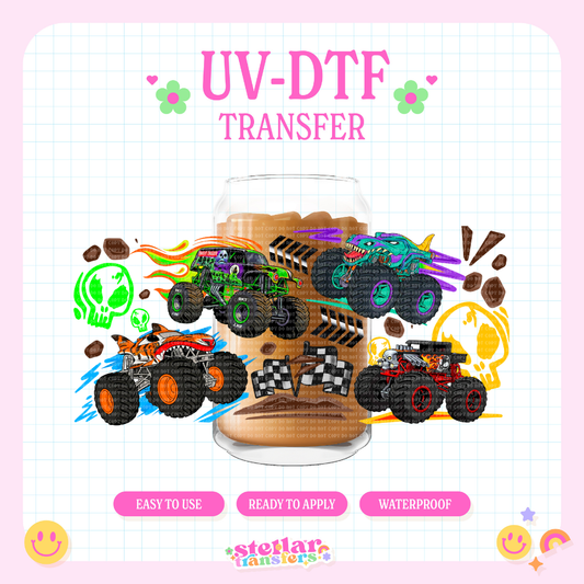 JAM TRUCKS  - 16 OZ UV DTF