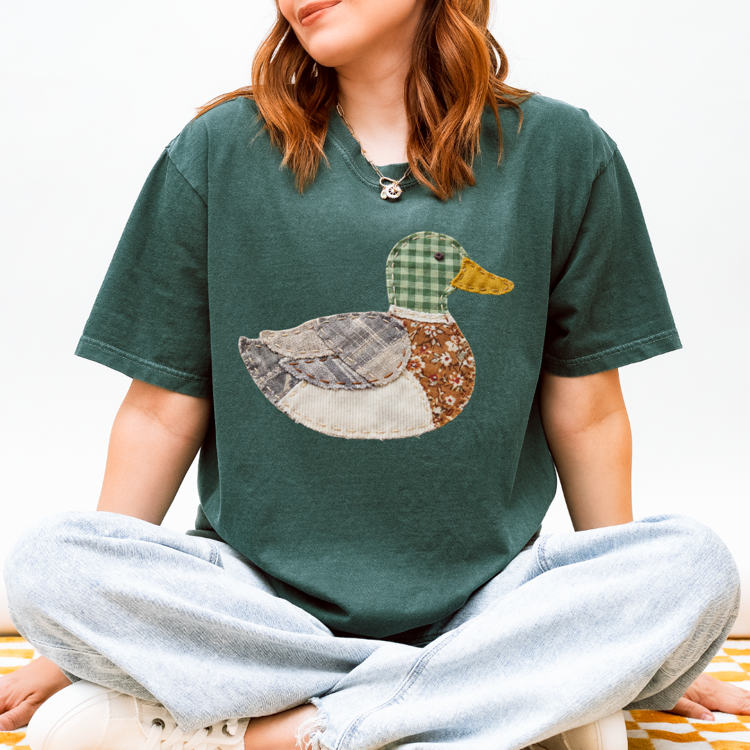 PATCHWORK DUCK - CLEAR FILM SCREEN PRINT