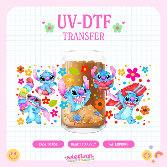 BLUE ALIEN FUN - 16 OZ UV DTF
