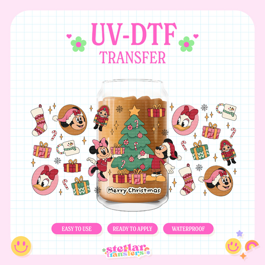 CHRISTMAS MOUSE FRIENDS - 16 OZ UV DTF