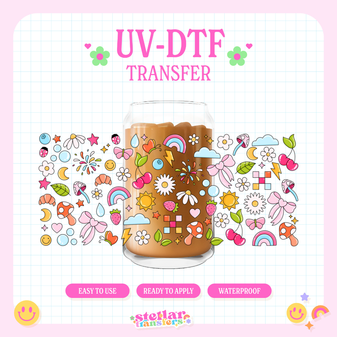 FUN DOODLES - 16 OZ UV DTF
