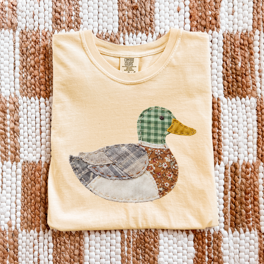 PATCHWORK DUCK - CLEAR FILM SCREEN PRINT