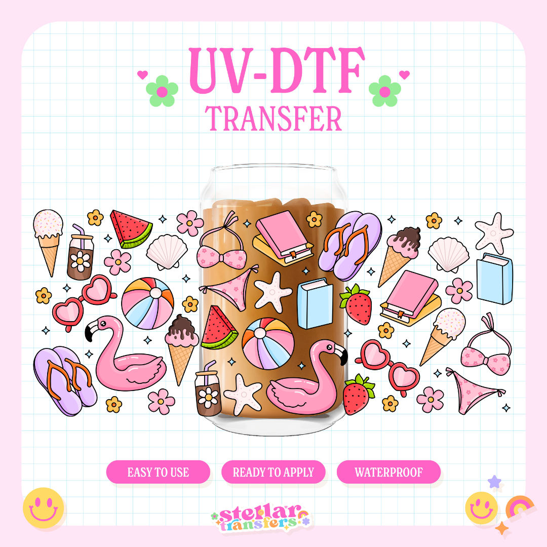 SUMMER DOODLES - 16 OZ UV DTF