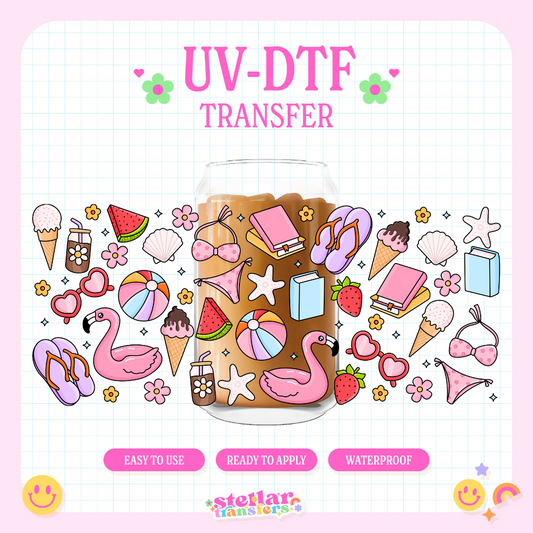 SUMMER DOODLES - 16 OZ UV DTF