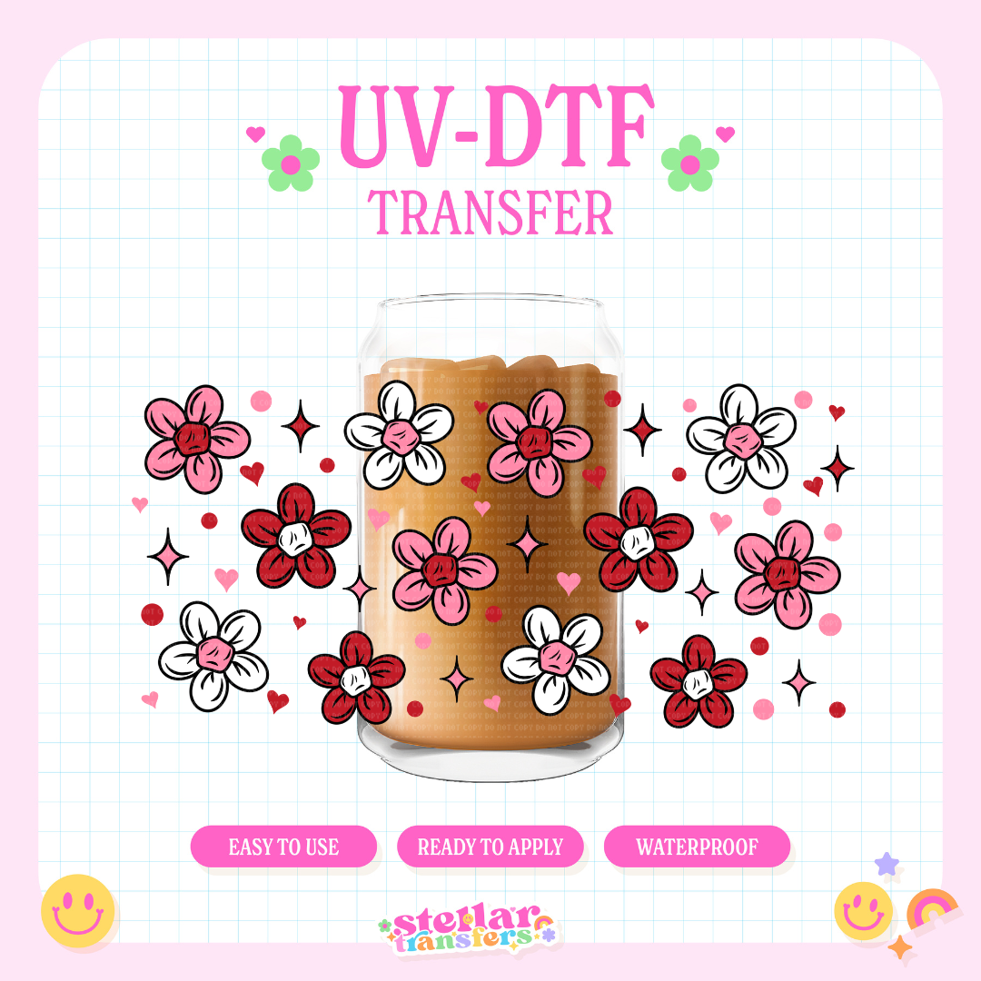 VALENTINE FLORALS - 16 OZ UV DTF