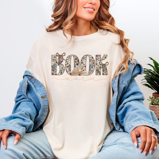 BOOK WORM - CLEAR FILM SCREEN PRINT