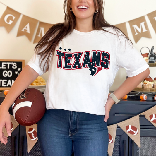 TEXANS FOOTBALL + FREE POCKET - CLEAR FILM SCREEN PRINT