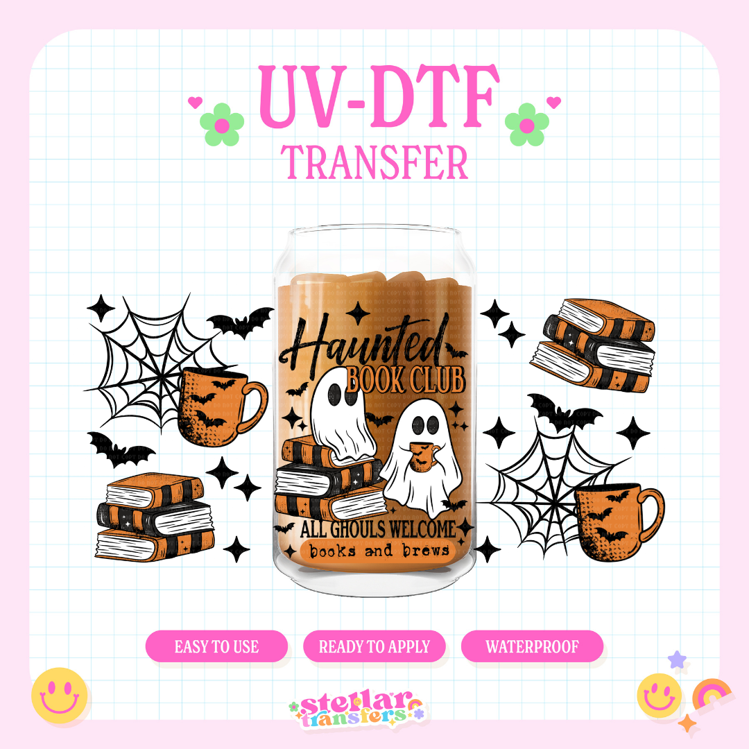 HAUNTED BOOK CLUB - 16 OZ UV DTF