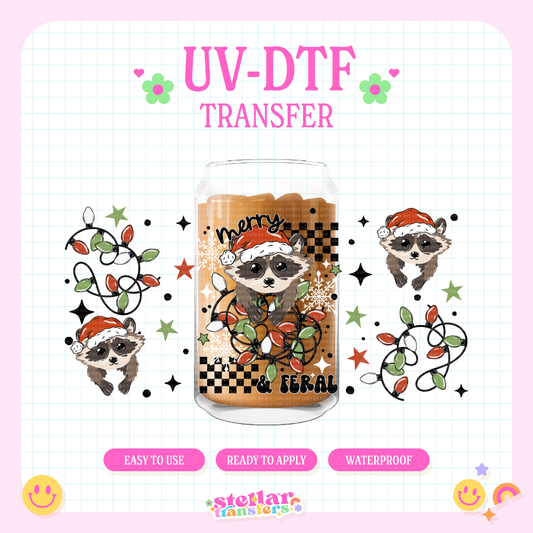 MERRY FERAL - 16 OZ UV DTF