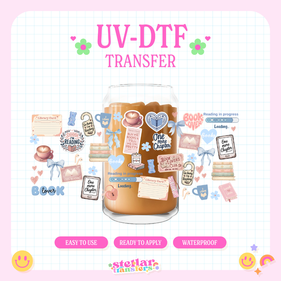 BLUE BOOK LOVER - 16 OZ UV DTF