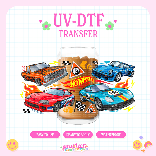 HOT CARS  - 16 OZ UV DTF