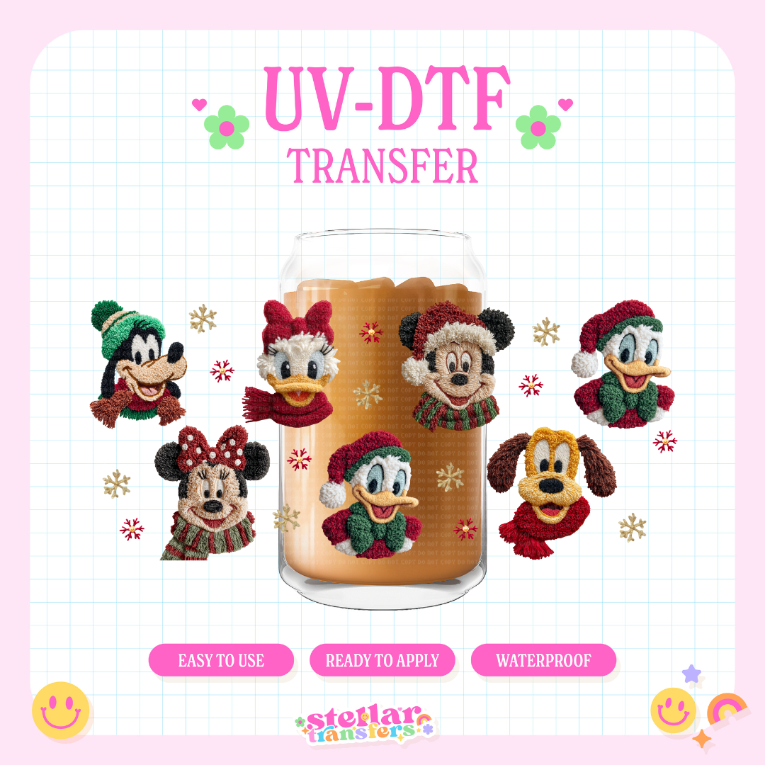 XMAS MICKE FRIENDS - 16 OZ UV DTF