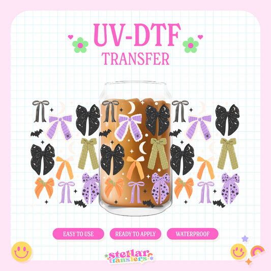 SPOOKY BOWS - 16 OZ UV DTF
