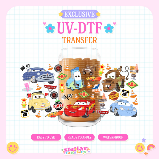 CARS EXCLUSIVE - 16 OZ UV DTF