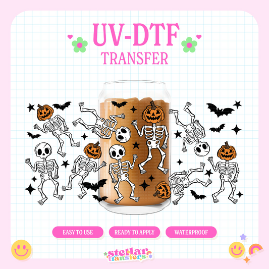 HALLOWEEN SKELLIES - 16 OZ UV DTF