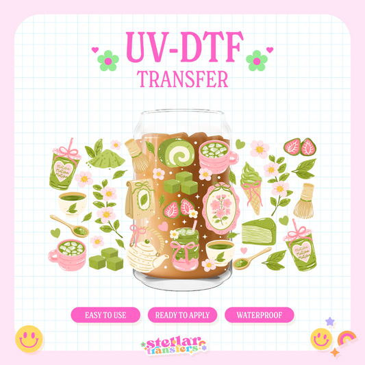 MATCHA LATTE GIRLY - 16 OZ UV DTF