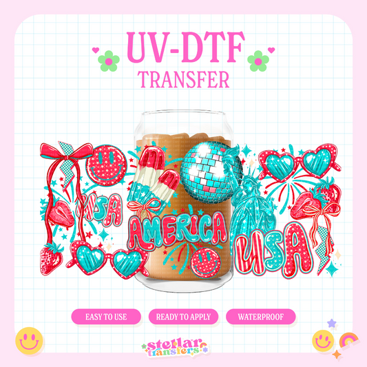 AMERICA POP - 16 OZ UV DTF