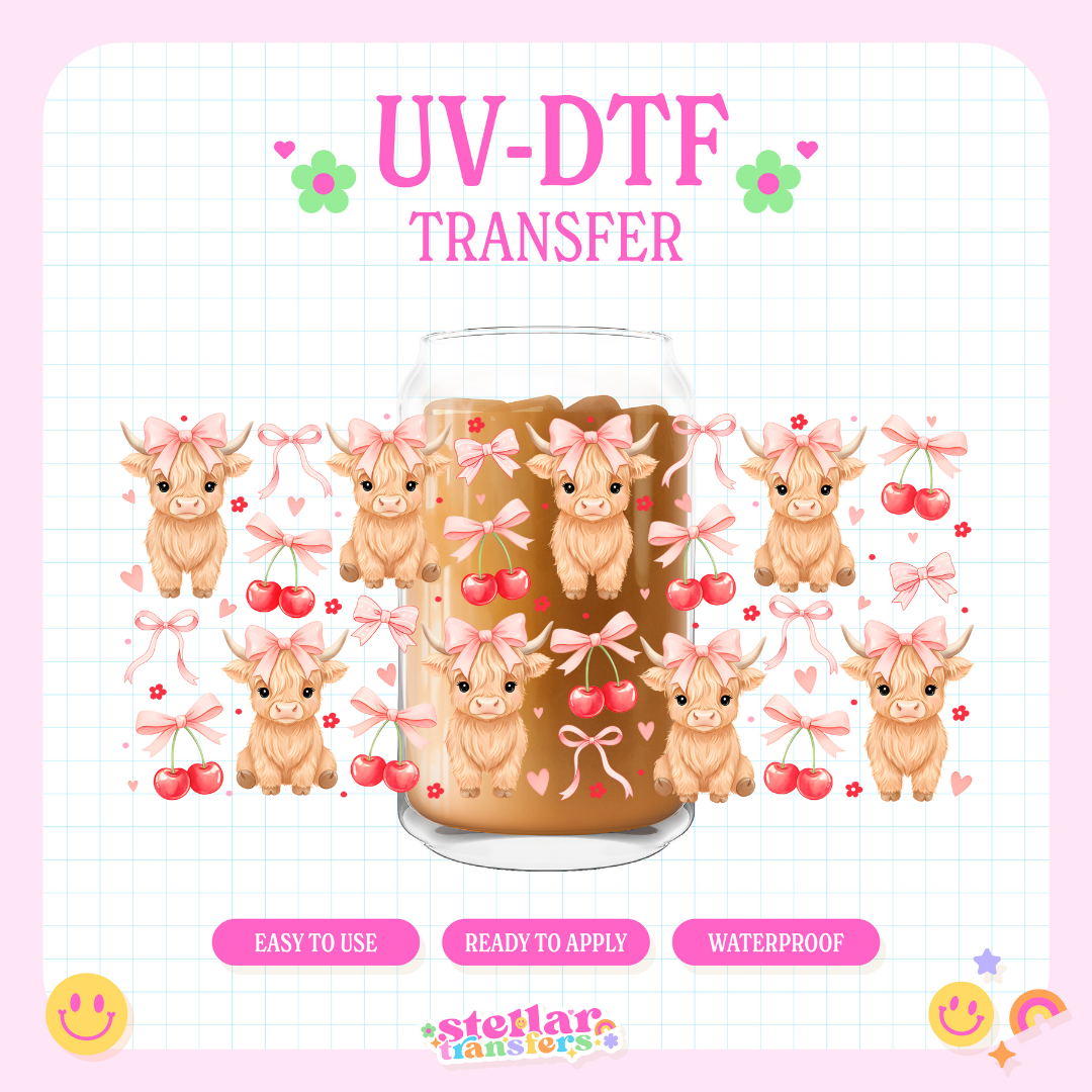 HIGHLAND VALENTINE COW - 16 OZ UV DTF