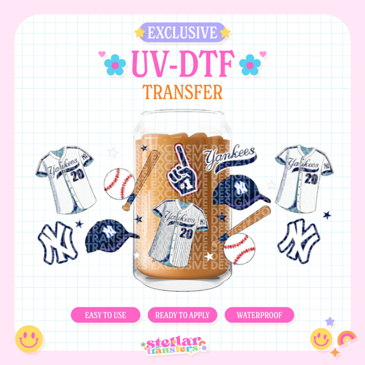 NY BASEBALL EXCLUSIVE - 16 OZ UV DTF